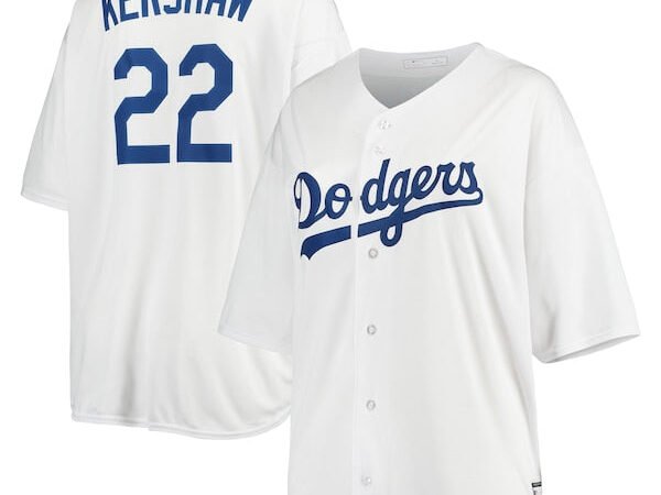 Clayton Kershaw Los Angeles Dodgers Women's Plus Size Replica Player Jersey - White