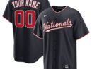 Washington Nationals Nike Alternate Custom Replica Jersey - Navy/White