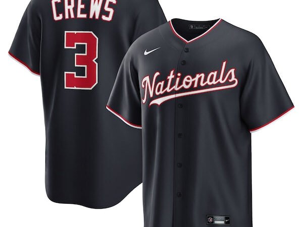 Dylan Crews Washington Nationals Nike Alternate Replica Jersey - Navy/White