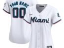Miami Marlins Nike Women's Home Limited Custom Jersey - White