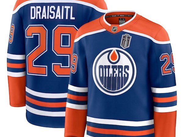 Leon Draisaitl Edmonton Oilers 2025 Stanley Cup Final Home Premium Jersey - Royal