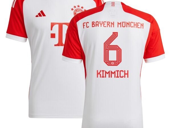 Joshua Kimmich Bayern Munich adidas 2023/24 Home Replica Jersey - White