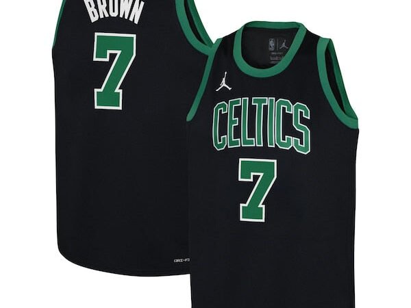 Jaylen Brown Boston Celtics Jordan Brand Youth Swingman Jersey - Statement Edition - Black