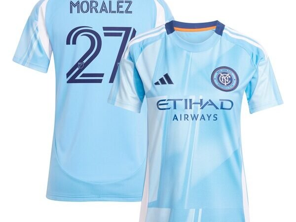 Maximiliano Moralez New York City FC adidas Women's 2025 The Excelsior Kit Replica Player Jersey - Light Blue
