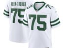 Alijah Vera-Tucker New York Jets Nike Legacy Player Game Jersey - White/Kelly Green