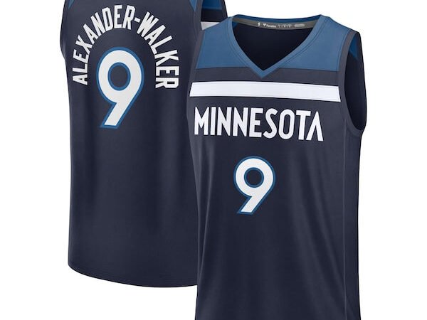 Nickeil Alexander-Walker Minnesota Timberwolves  Fast Break Replica Player Jersey - Icon Edition - Navy