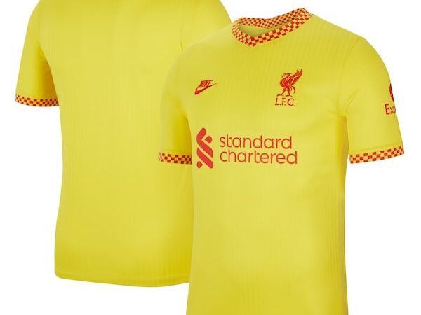 Liverpool Nike 2021/22 Third Breathe Stadium Jersey - Yellow