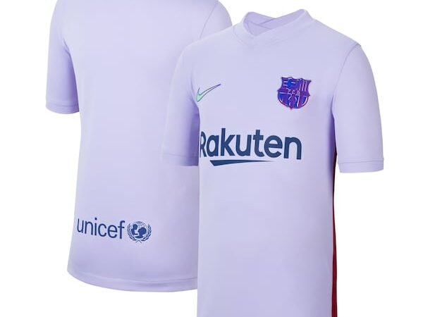 Barcelona Nike Youth 2021/22 Away Stadium Replica Jersey - Purple