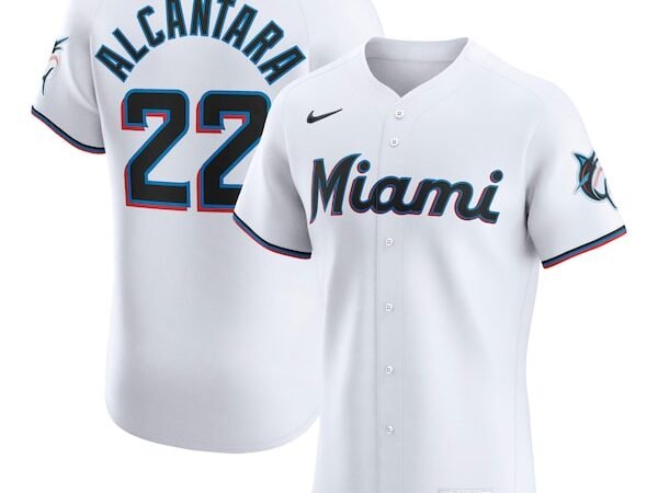 Sandy Alcantara Miami Marlins Nike Home Elite Jersey - White