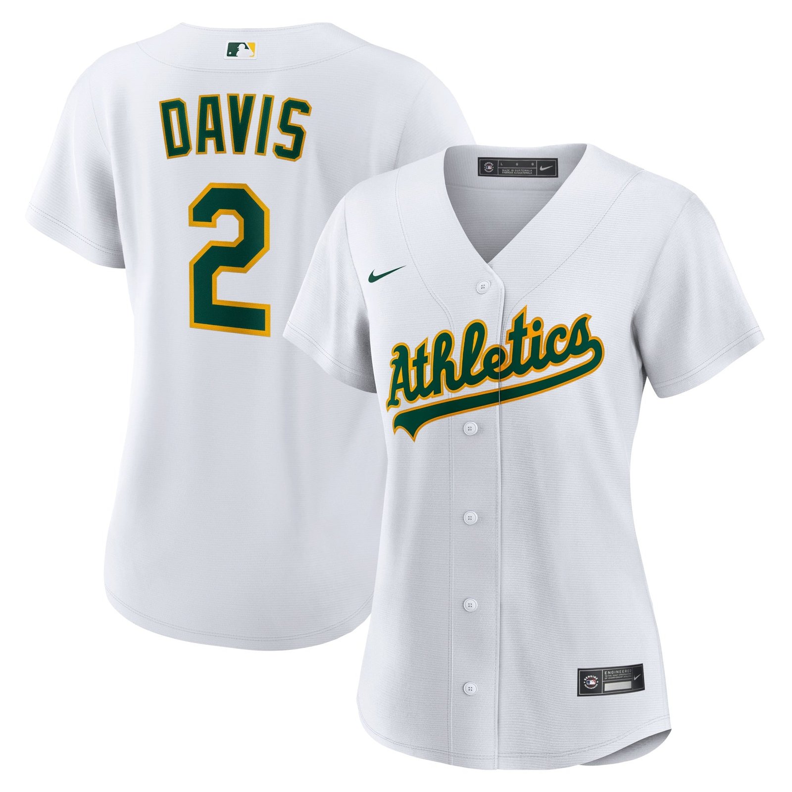 Khris Davis Oakland Athletics Nike Women's Alternate Replica Player Jersey - Green/White