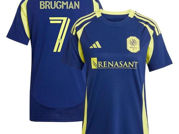 Gastón Brugman Nashville SC adidas Women's 2025 The Heart of Nashville Kit Replica Player Jersey - Navy
