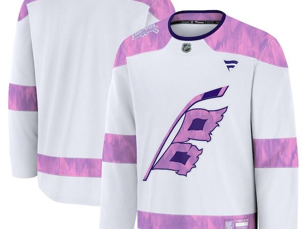 Carolina Hurricanes  2024 Hockey Fights Cancer Practice Jersey - White