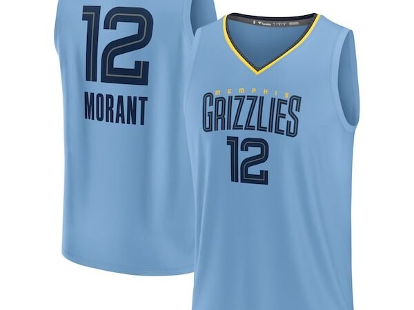 Ja Morant Memphis Grizzlies  Youth Fast Break Replica Player Jersey - Statement Edition - Light Blue