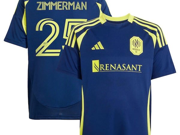 Walker Zimmerman Nashville SC adidas Youth 2025 The Heart of Nashville Kit Replica Player Jersey - Navy