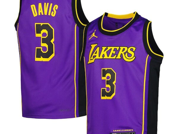 Anthony Davis Los Angeles Lakers Jordan Brand Youth Swingman Jersey - Statement Edition - Purple