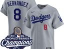 Enrique Hernández Los Angeles Dodgers Nike Home 2025 World Series Champions Replica Jersey - Grey