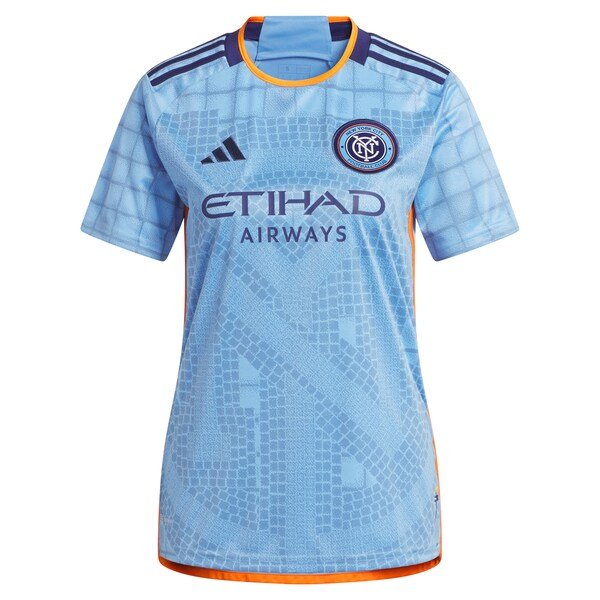 New York City FC adidas Women's 2024 The Interboro Kit Replica Custom Jersey - Light Blue