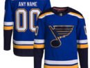 St. Louis Blues adidas Home Primegreen Authentic Custom Jersey - Royal