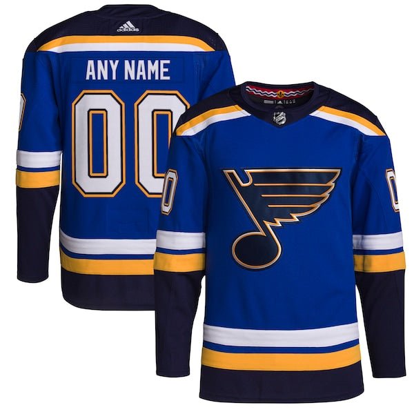 St. Louis Blues adidas Home Primegreen Authentic Custom Jersey - Royal