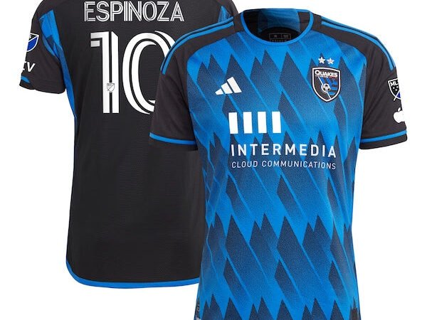 Cristian Espinoza San Jose Earthquakes adidas 2023 Active Fault Jersey Authentic Jersey - Blue