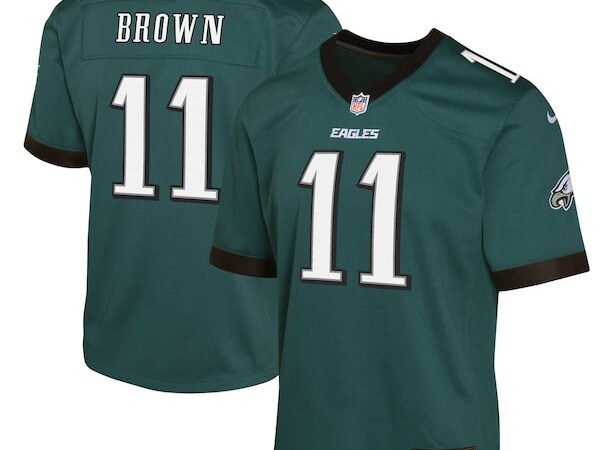 A.J. Brown Philadelphia Eagles Nike Youth Game Jersey - Midnight Green