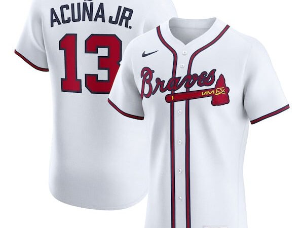 Ronald Acuña Jr. Atlanta Braves Nike Home Elite Player Jersey - White/Red/Navy