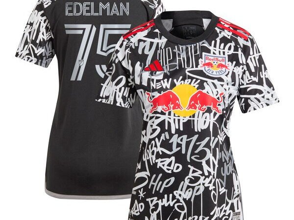 Daniel Edelman New York Red Bulls adidas Women's 2024 Freestyle Replica Player Jersey - Black