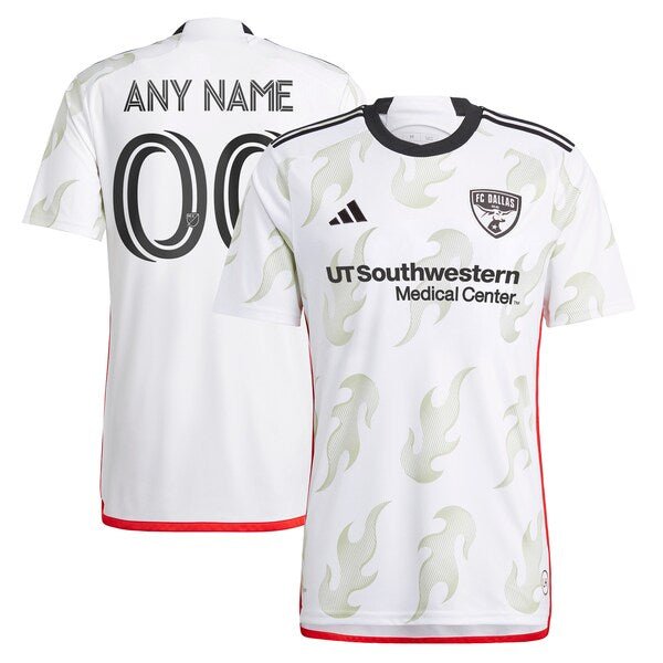 FC Dallas adidas 2024 Burn Baby Burn Replica Custom Jersey - White