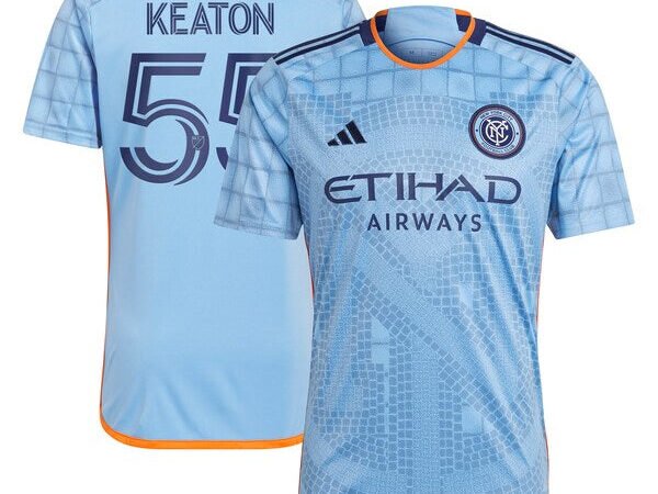 Keaton Parks New York City FC adidas 2024 The Interboro Kit Replica Jersey - Light Blue