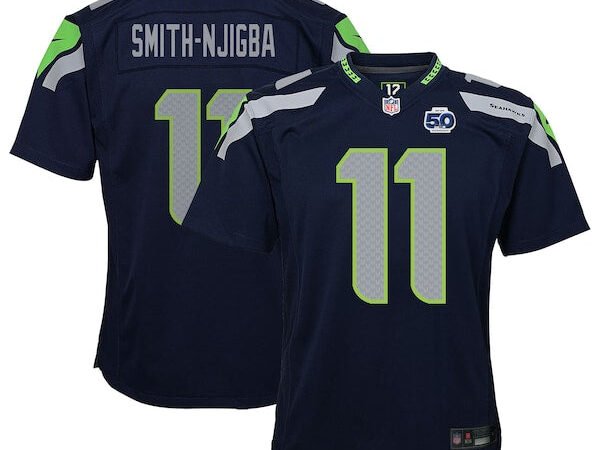 Jaxon Smith-Njigba Seattle Seahawks Nike Youth 50th Season Game Jersey - College Navy