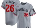 Max Kepler Minnesota Twins Nike Road Limited Player Jersey – Gray