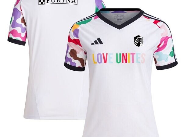 St. Louis City SC adidas Women's 2024 Pride Pre-Match Top - White
