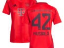 Jamal Musiala Bayern Munich adidas Women's 2024/25 Home Replica Player Jersey - Red