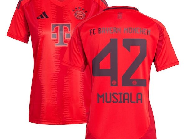 Jamal Musiala Bayern Munich adidas Women's 2024/25 Home Replica Player Jersey - Red
