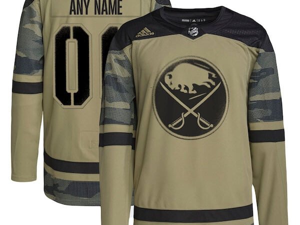 Buffalo Sabres adidas Military Appreciation Team Authentic Custom Practice Jersey - Camo