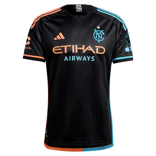 New York City FC adidas 2024 24/7 Kit Authentic Custom Jersey – Black