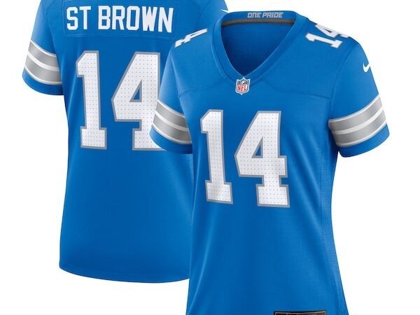 Amon-Ra St. Brown Detroit Lions Nike Women's Team Game Jersey - Blue/White