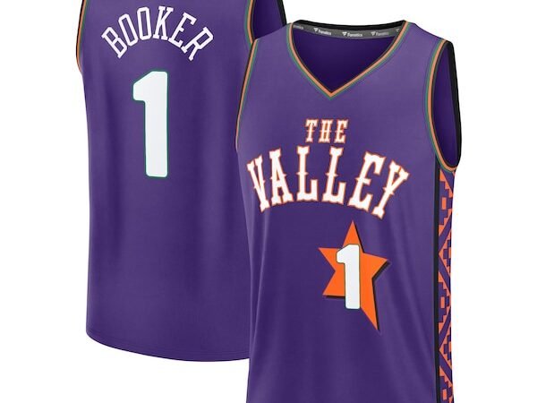 Devin Booker Phoenix Suns Youth 2024/25 Fast Break Player Jersey - City Edition - Purple