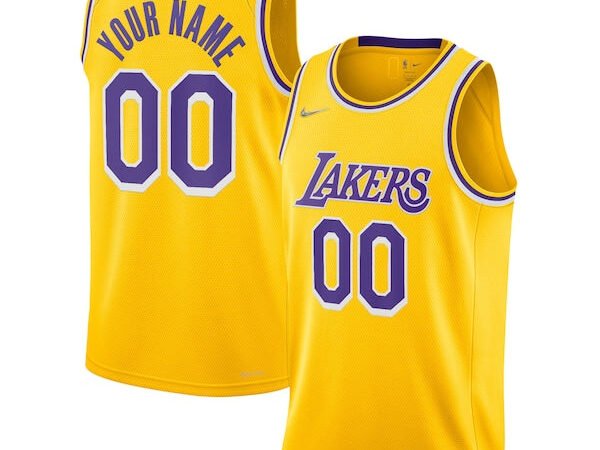 Los Angeles Lakers Nike 2021/22 Diamond Swingman Custom Jersey - Icon Edition - Gold