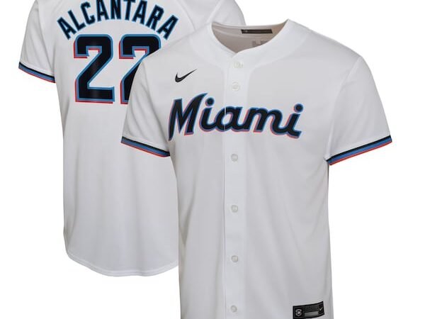 Sandy Alcantara Miami Marlins Nike Youth Home Game Player Jersey - White