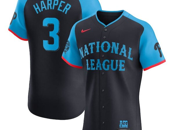 Bryce Harper National League Nike 2024 MLB All-Star Game Elite Player Jersey - Navy