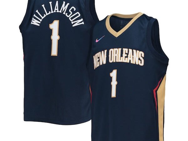 Zion Williamson New Orleans Pelicans Nike Youth 2021/22 Diamond Swingman Jersey - Icon Edition - Navy