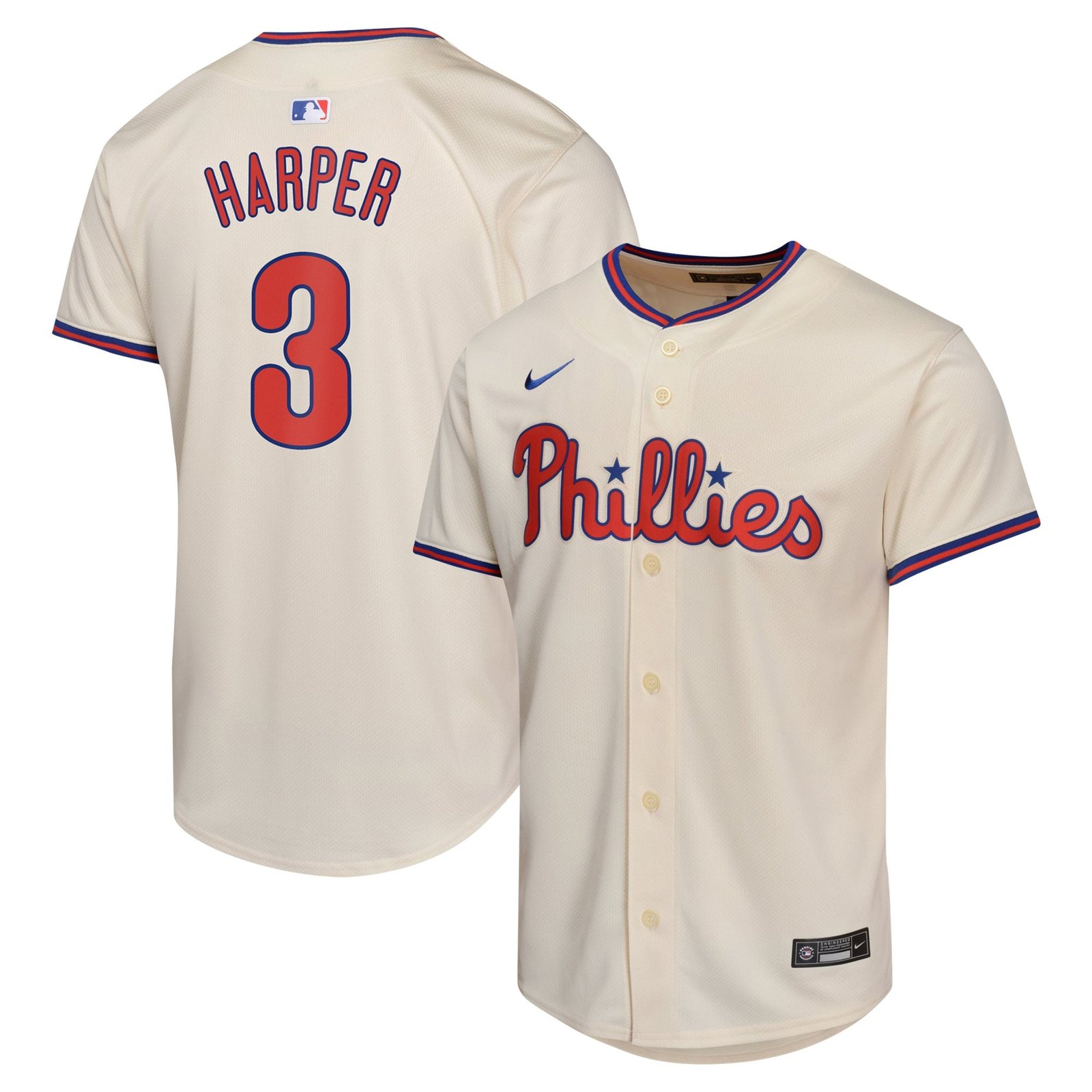 Bryce Harper Philadelphia Phillies Nike Youth Alternate Limited Player Jersey - Light Blue/White/Cream