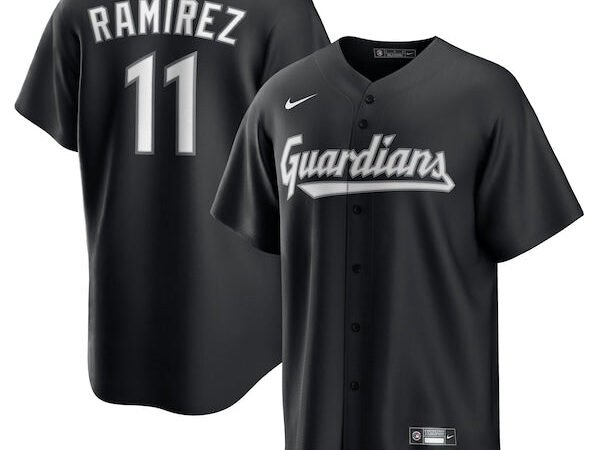 José Ramírez Cleveland Guardians Nike Lights Out Replica Player Jersey - Black