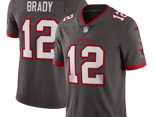 Tom Brady Tampa Bay Buccaneers Nike Alternate Vapor Limited Jersey - Pewter/Red
