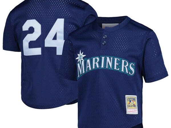Ken Griffey Jr. Seattle Mariners Preschool Cooperstown Collection Mesh Batting Practice Jersey - Navy