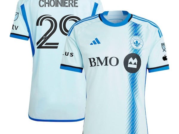 Mathieu Choinière CF Montreal adidas 2024 La Main Authentic Player Jersey – Light Blue