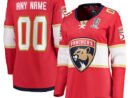 Florida Panthers  Women's Home 2024 Stanley Cup Champions Breakaway Custom Jersey – Red