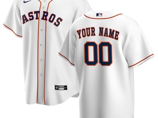 Houston Astros Nike Home Replica Custom Jersey - White