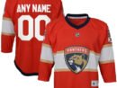 Florida Panthers Youth Home Replica Custom Jersey - Red